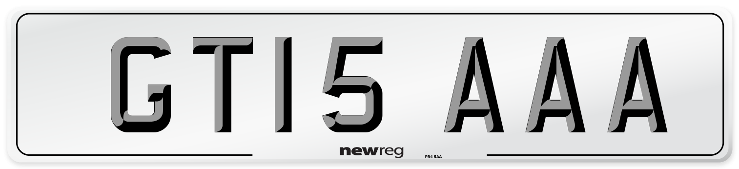 GT15 AAA Number Plate from New Reg